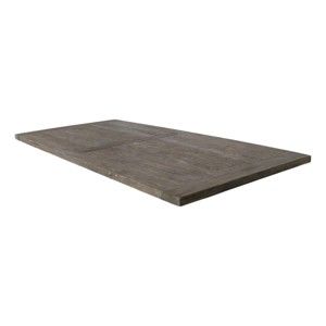 Szary blat do stołu z drewna tekowego HSM collection, 210x100 cm