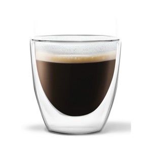 Zestaw 2 szklanek z podwójną ścianką Vialli Design Ronny Espresso, 80 ml