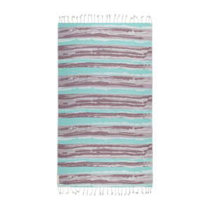 Miętowy ręcznik hammam Begonville Brush, 180x95 cm
