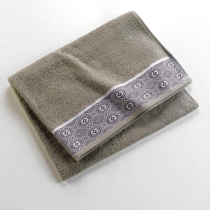 Bawełniany ręcznik kąpielowy frotte w kolorze khaki 90x150 cm Esteban – douceur d'intérieur