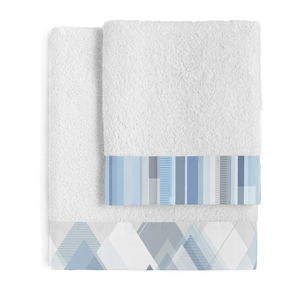 Zestaw 2 bawełnianych ręczników Blanc Crystal