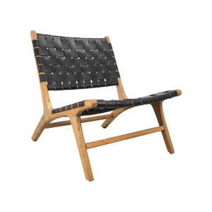 Fotel z tekowego drewna HSM collection Black
