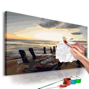 Zestaw płótna, farb i pędzli DIY Artgeist Beach, 60x40 cm