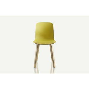 Żółte krzesło z nogami z drewna jesionu Magis Substance