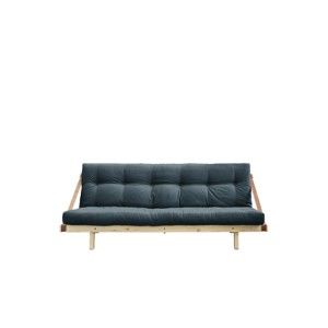 Sofa rozkładana z niebieskim obiciem Karup Jump Natural