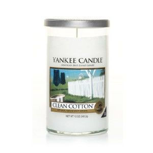 Świeca zapachowa Yankee Candle Czysta Bawełna, czas palenia až 90 godzin