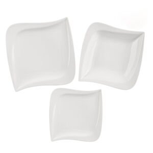 Białe porcelanowe talerze zestaw 18 szt. – Orion