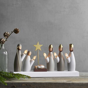 Biała dekoracja świetlna ze świątecznym motywem Krubba – Star Trading