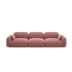 Różowa aksamitna sofa 320 cm Audrey – Interieurs 86