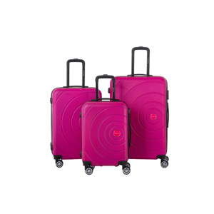 Zestaw 3 różowych walizek Berenice Circle
