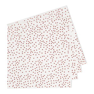 Zestaw 16 serwetek papierowych Neviti Red & White Dots, 16,5x16,5 cm