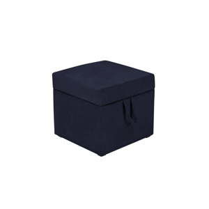 Ciemnoniebieski puf z miejscem do przechowywania KICOTI Cube