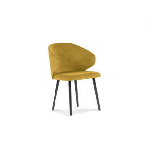 Żółte krzesło z aksamitnym obiciem Windsor & Co Sofas Nemesis