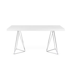 Białe biurko/stół Trestle, długość 160 cm