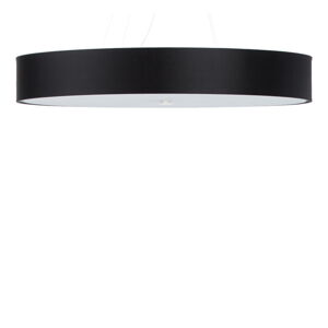 Czarna lampa wisząca z tekstylnym kloszem ø 100 cm Herra – Nice Lamps