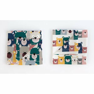Bawełniany koc dziecięcy Little Nice Things Bears, 80x80 cm