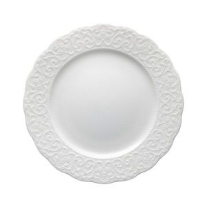 Biały talerz porcelanowy Brandani Gran Gala, ⌀ 21 cm