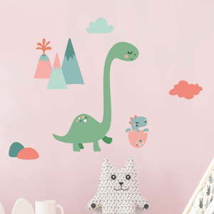 Zestaw naklejek dziecięcych Ambiance Mum and Baby Dinosaur