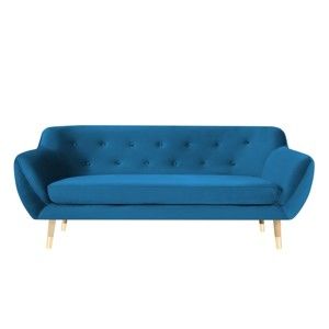 Niebieska sofa 3-osobowa Mazzini Sofas Amelie