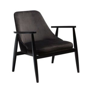 Czarny fotel z konstrukcją z drewna jesionowego DAN-FORM Denmark Saga