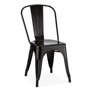 Czarne metalowe krzesła zestaw 2 szt. Korona – Furnhouse