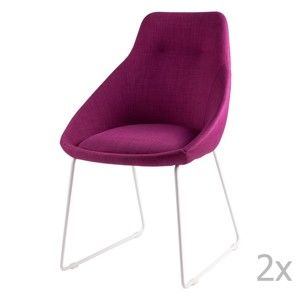 Zestaw 2 różowych krzeseł sømcasa Alba