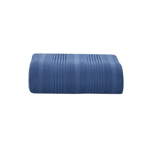 Niebieska bawełniana narzuta na łóżko dwuosobowe 220x235 cm Leona – Mijolnir