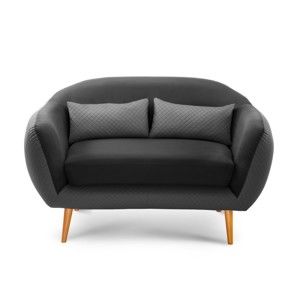 Ciemnoszara sofa 2-osobowa Scandi by Stella Cadente Maison Meteore