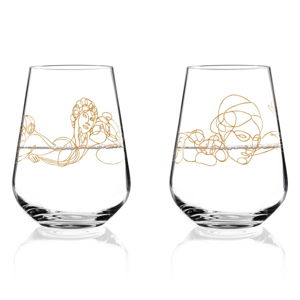 Zestaw 2 szklanek ze szkła kryształowego Ritzenhoff Mythology, 500 ml