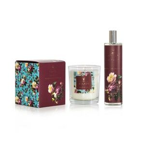 Komplet świeczki i spreju do wnętrz o zapachu gruszki i lilii Bahoma London Oasis Renaissance