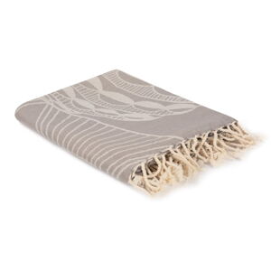 Beżowy/naturalny ręcznik plażowy 180x100 cm Hanzade - Foutastic