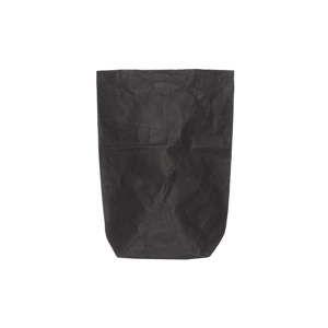 Czarna osłonka na doniczkę z papieru zmywalnego Furniteam Plant, wys. 62 cm