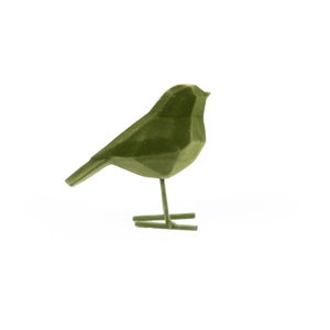 Ciemnozielona figurka dekoracyjna w kształcie ptaszka PT LIVING Bird, wys. 13,5 cm