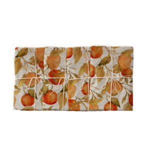 Komplet 4 szt. materiałowych serwetek z domieszką lnu Linen Couture Oranges, szer. 40 cm
