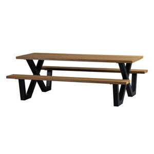 Ogrodowa stół z ławkami WOOOD Tablo, 206x145 cm