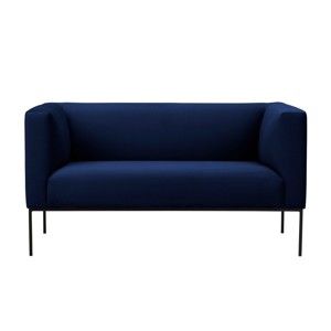 Ciemnoniebieska aksamitna 2-osobowa sofa Windsor & Co Sofas Neptune