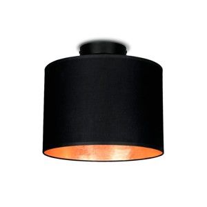 Czarna lampa sufitowa z elementami w kolorze miedzi Sotto Luce MIKA, ⌀ 25 cm