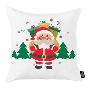 Biała poszewka na poduszkę ze świątecznym motywem Apolena Honey Christmas Santa Claus Gifts, 45x45 cm