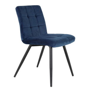 Niebieskie krzesło z aksamitu Olive – Light & Living