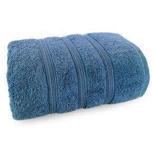 Granatowy ręcznik ze 100% bawełny Marie Lou Majo, 140x70 cm