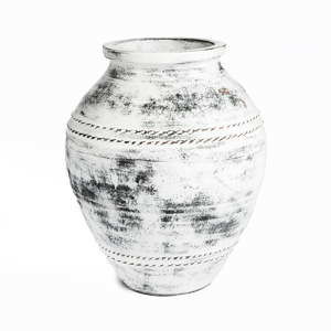 Biały wazon ceramiczny Simla Antik, ⌀ 40 cm