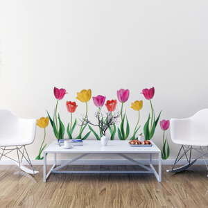 Komplet naklejek ściennych Ambiance Spring Tulips
