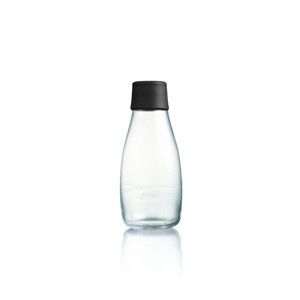 Czarna butelka ze szkła ReTap z dożywotnią gwarancją, 300 ml