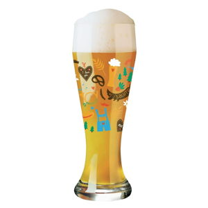 Komplet szklanki do piwa ze szkła kryształowego i 5 podkładek Ritzenhoff Izabela Markiewicz, 645 ml