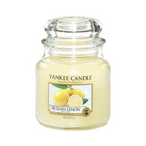 Świeca zapachowa Yankee Candle Sycylijska Cytryna, czas palenia 65–90 godzin
