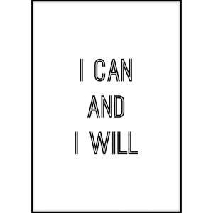 Plakat Imagioo I Can And I Will, 40x30 cm