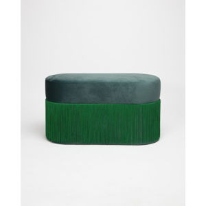 Zielony puf z aksamitnym obiciem Velvet Atelier