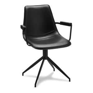 Czarne krzesła zestaw obrotowe 2 szt. Isabel – Furnhouse