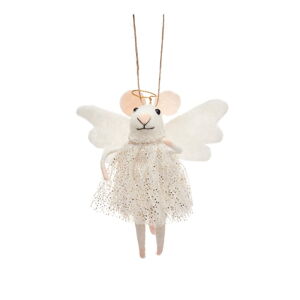 Tekstylna ozdoba świąteczna Angel Mouse – Sass & Belle