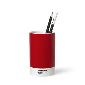 Czerwony ceramiczny kubek na ołówki Pantone
